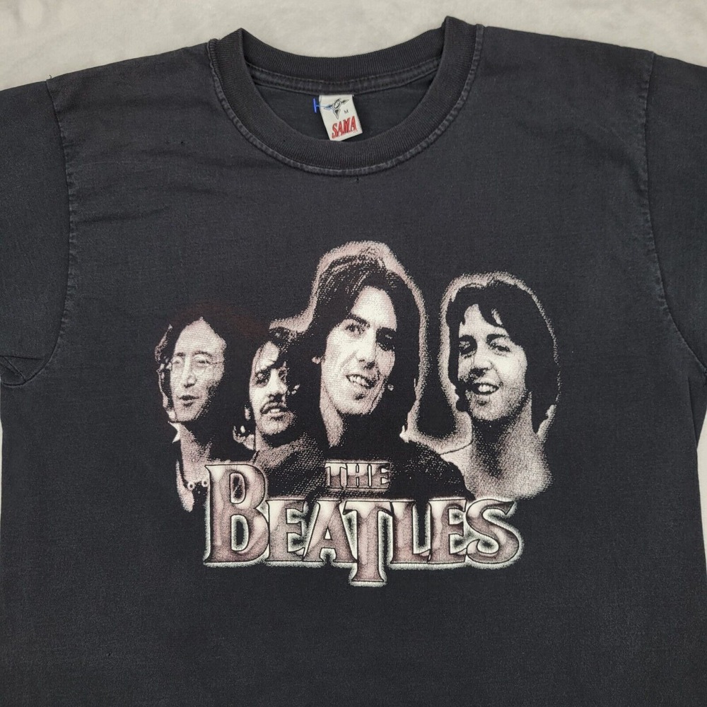The Beatles Shirt Men Medium Vintage Rock Band UK England Lennon McCartney SAMA*